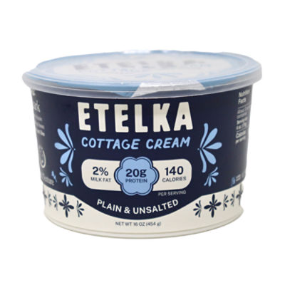 Etelka Cottage Cream, Plain & Unsalted, 16 oz.