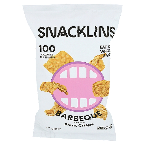 Snacklins Barbeque Seasoned Plant Crisps, 3.0 oz
Plant-Based Crisps

Eat the Whole Bag®