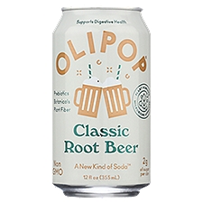 Olipop Classic Root Beer Soda, 12 fl oz