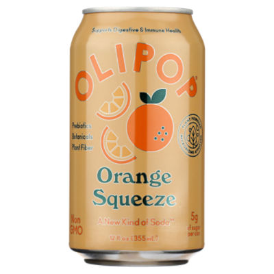 Olipop Orange Squeeze Soda, 12 fl oz