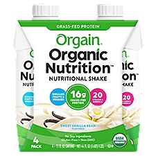 Orgain Organic Nutrition Nutritional Shake, Shake Sweet Vanilla Bean Flavored, 11 Fluid ounce