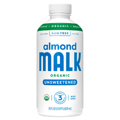 Malk Unsweetened Almond Milk, 28 fl oz