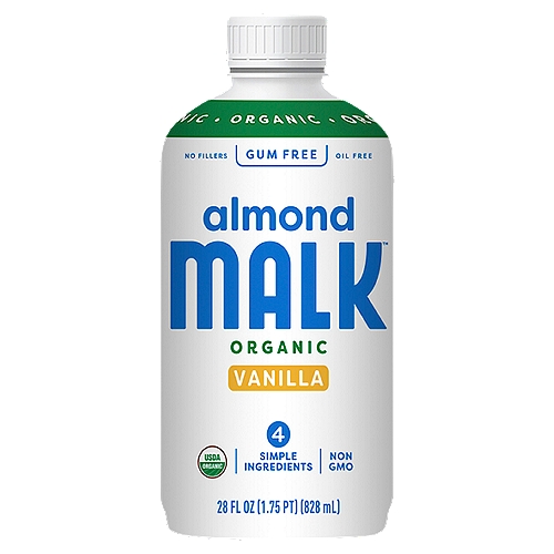 Malk Organic Vanilla Almond Milk, 28 fl oz