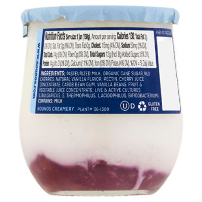 Nounos Cherry Vanilla Low-Fat Greek Yogurt, 5.3 oz