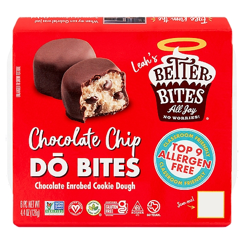 Leah's Better Bites Chocolate Chip Dō Bites, 6 count, 4.4 oz