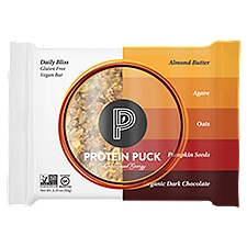 Protein Puck Plant Based Energy Daily Bliss Vegan Bar, 3.25 oz, 16 count
