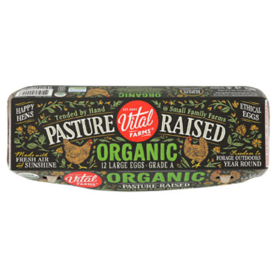 Vital Farms Pasture Raised Organic Large Eggs, 12 count, 24 oz