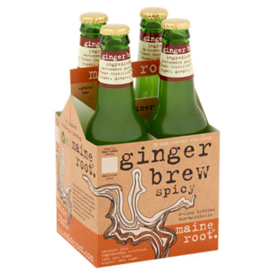 Maine Root Spicy Ginger Brew, 12 oz, 4 count