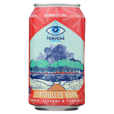 Tribucha Controlled Burn Ginger, Cayenne & Turmeric Kombucha, 12 fl oz