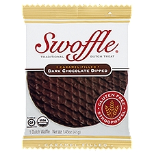 Swoffle Caramel-Filled Dark Chocolate Dipped Dutch Waffle, 1.45 oz