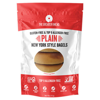 The Greater Knead Plain New York Style Bagels, 18 oz