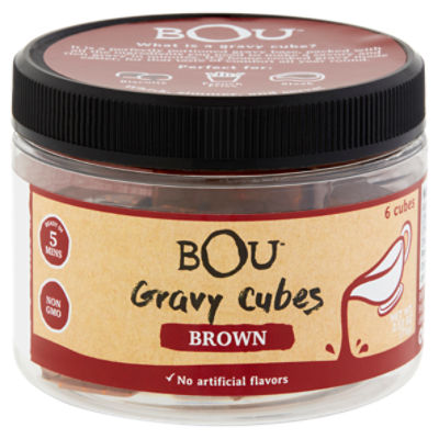 BOU Brown Gravy Cubes, 6 count, 2.53 oz