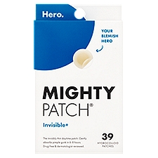 Hero Mighty Patch Invisible+ Hydrocolloid Patches, 39 count