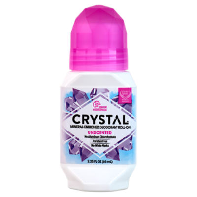 Crystal Unscented 24Hr, Mineral Deodorant RollOn