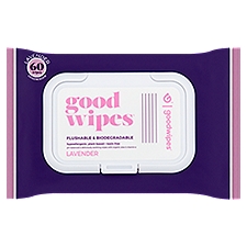 Good Wipes Flushable & Biodegradable Lavender Wipes, 60 count