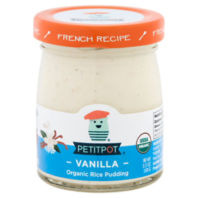 Petitpot Vanilla Organic Rice Pudding, 3.5 oz