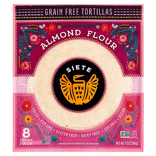 Siete Almond Flour Grain Free Tortillas, 8 count, 7 oz