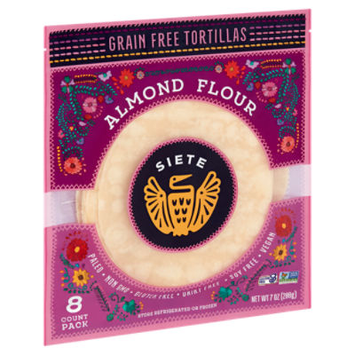 Siete Almond Flour Grain Free Tortillas, 8 count, 7 oz