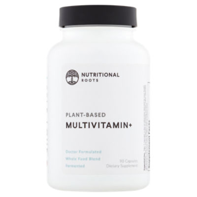 Nutritional Roots Plant-Based Multivitamin+ Dietary Supplement, 90 count