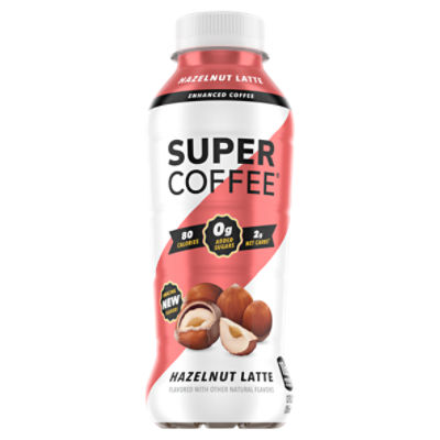 Super Coffee Hazelnut Latte Enhanced Coffee, 12 fl oz