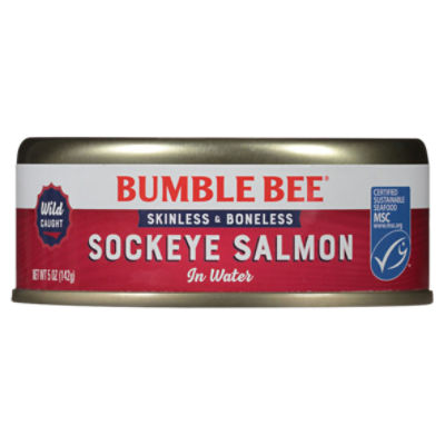 Bumble Bee Skinless & Boneless Sockeye Salmon in Water 5 oz. Can