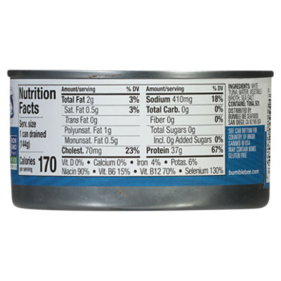 Solid White Albacore Tuna Nutrition Facts Besto Blog