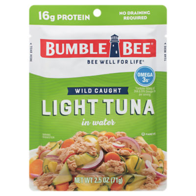 Bumble Bee Wild Caught Light Tuna in Water 2.5 oz. Pouch