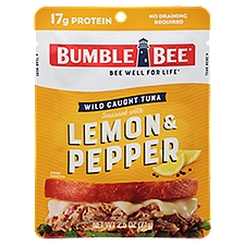 Bumble Bee Wild Caught Seasoned with Lemon & Pepper, Tuna, 2.5 Ounce