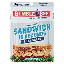 Bumble Bee Sandwich in Seconds Tuna Salad, 2.5 oz, 2.5 Ounce