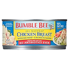 Bumble Bee Chunk Chicken Breast in Water with No Antibiotics Ever 10 oz Can
