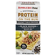 Bumble Bee Prime Marinated in Olive Oil & Black Pepper, Tuna Snack Kit, 3.5 Ounce