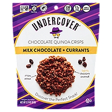Undercover Milk Chocolate + Currants Chocolate Quinoa Crisps, 2.0 oz