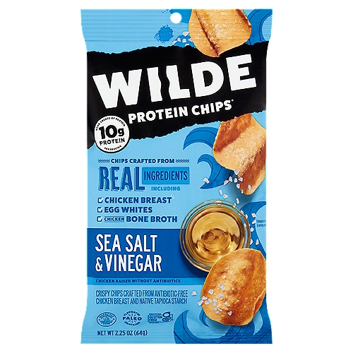 Wilde Sea Salt & Vinegar Protein Chips, 2.25 oz
