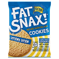 Fat Snax! Lemony Lemon, Cookies, 1.4 Ounce