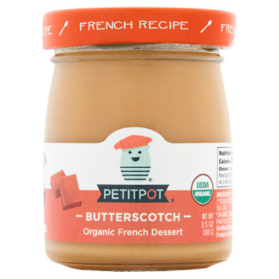 Petitpot Butterscotch Organic French Dessert, 3.5 oz