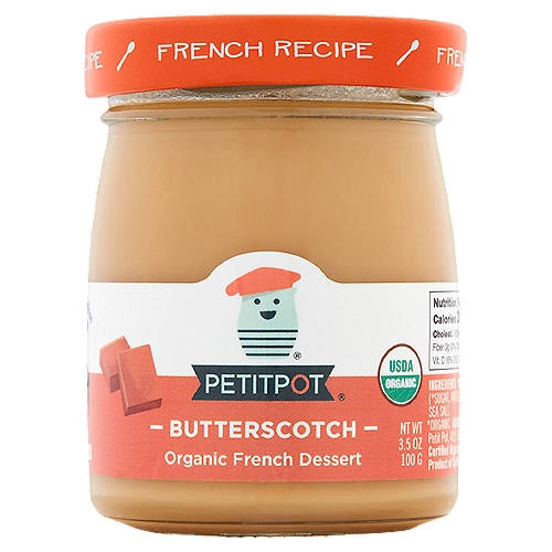 Petitpot Butterscotch Organic French Dessert, 3.5 oz