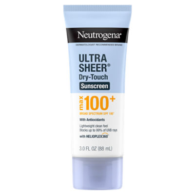 Neutrogena Ultra Sheer Dry-Touch Max Broad Spectrum Sunscreen, SPF 100+, 3.0 fl oz