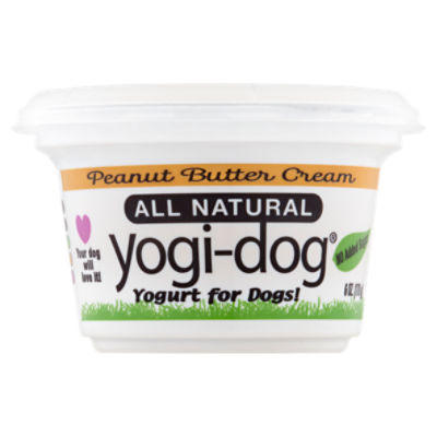 Yogi-Dog Peanut Butter Cream Yogurt for Dogs, 6 oz