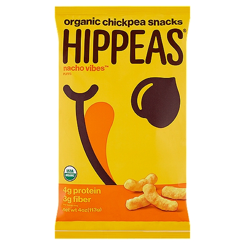 Hippeas Nacho Vibes Organic Chickpea Snacks Puffs, 4 oz