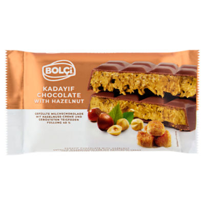 Bolçi Kadayif Chocolate with Hazelnut, 2.29 oz