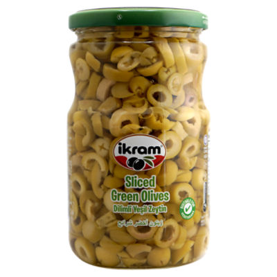 Ikram Sliced Green Olives, 24.70 oz