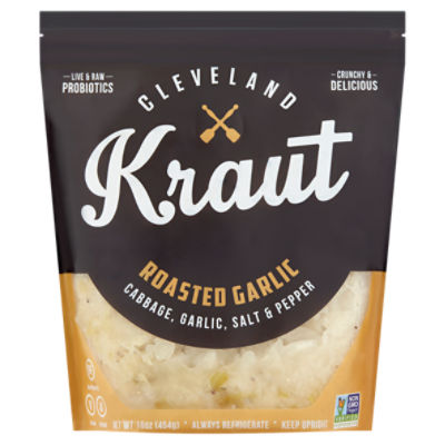 Cleveland Kraut Roasted Garlic Cabbage, 16 oz, 16 Ounce