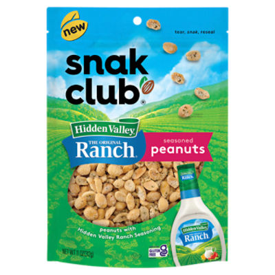 Snak Club Hidden Valley Ranch Peanuts, 11 oz