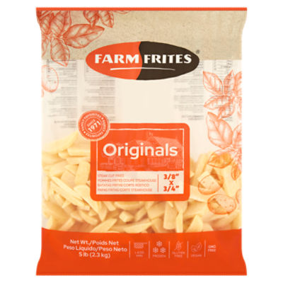 Farm Frites Originals 3/8" x 3/4" Steak Cut French Fries, 5 lb, 80 Ounce