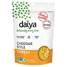Daiya Deliciously Dairy-Free Cheese, Cheddar Style Shreds, 8 Ounce