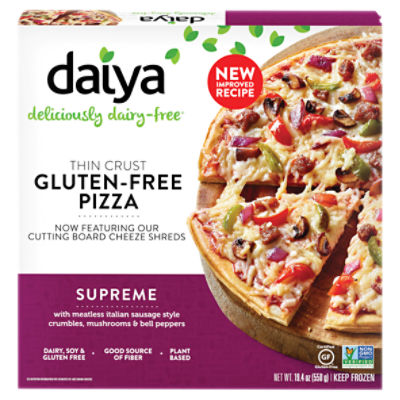 Daiya Supreme Thin Crust Gluten-Free Pizza, 19.4 oz, 19.4 Ounce