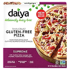 Daiya Supreme Thin Crust Gluten-Free, Pizza, 19.4 Ounce