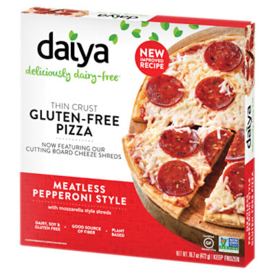 Daiya Meatless Pepperoni Style Thin Crust Gluten-Free Pizza, 16.7 oz - The  Fresh Grocer