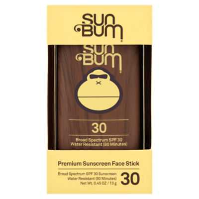 Sun Bum Broad Spectrum Premium Sunscreen Face Stick, SPF 30, 0.45 oz