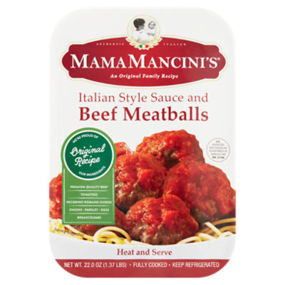 MamaMancini's Italian Style Sauce and Beef Meatballs, 22.0 oz